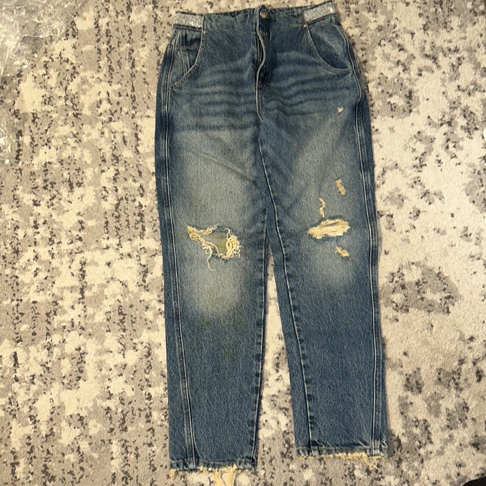 Zara rhinestones jeans